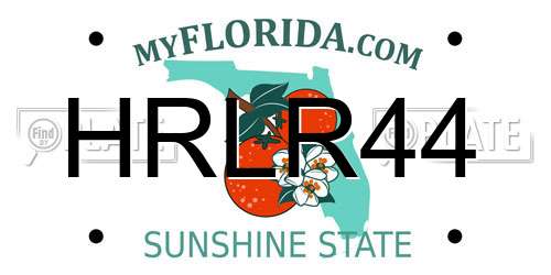 HRLR44 Florida License Plate