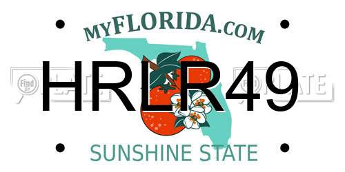 HRLR49 Florida License Plate