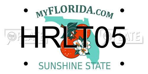 HRLT05 Florida License Plate