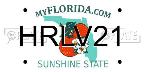 HRLV21 Florida License Plate