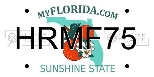 HRMF75 Florida License Plate