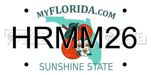 HRMM26 Florida License Plate
