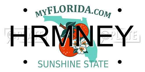 HRMNEY Florida License Plate