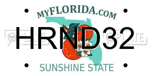 HRND32 Florida License Plate