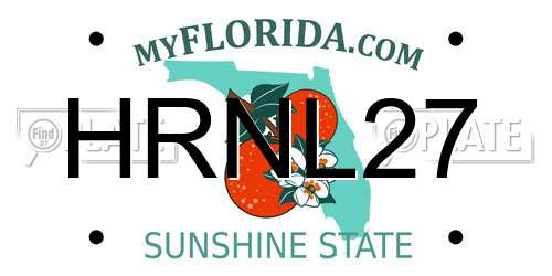 HRNL27 Florida License Plate