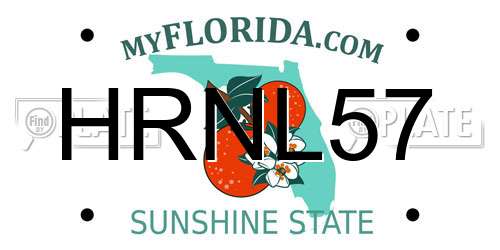 HRNL57 Florida License Plate