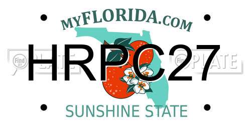 HRPC27 Florida License Plate