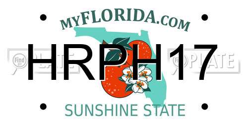 HRPH17 Florida License Plate