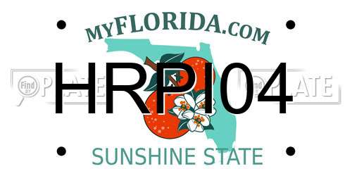 HRPI04 Florida License Plate