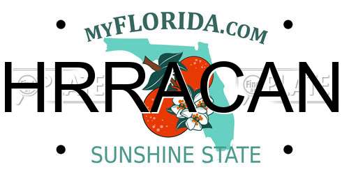HRRACAN Florida License Plate