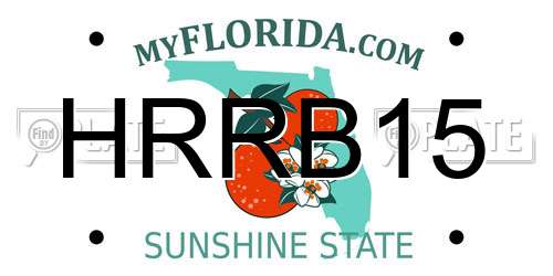 HRRB15 Florida License Plate