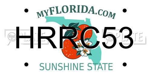 HRRC53 Florida License Plate