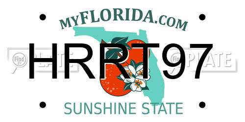 HRRT97 Florida License Plate