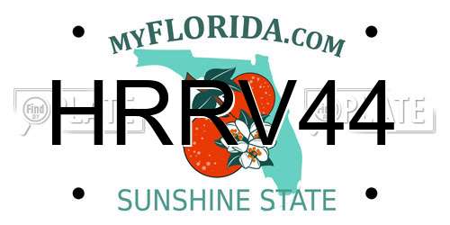HRRV44 Florida License Plate