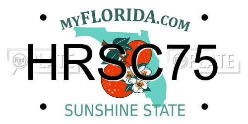 HRSC75 Florida License Plate