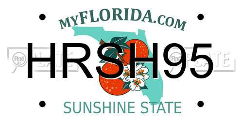 HRSH95 Florida License Plate
