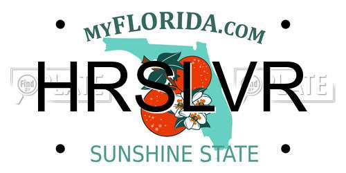 HRSLVR Florida License Plate