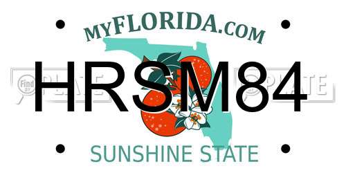 HRSM84 Florida License Plate