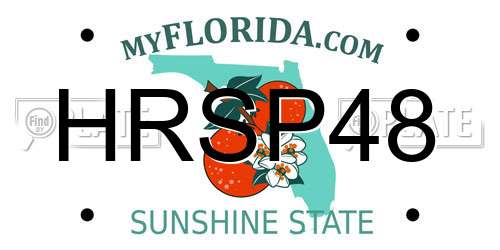 HRSP48 Florida License Plate