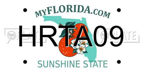 HRTA09 Florida License Plate