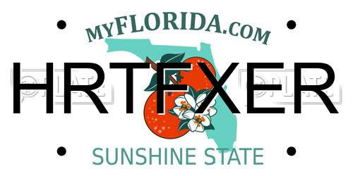 HRTFXER Florida License Plate