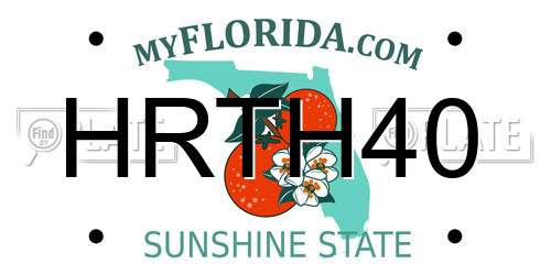 HRTH40 Florida License Plate