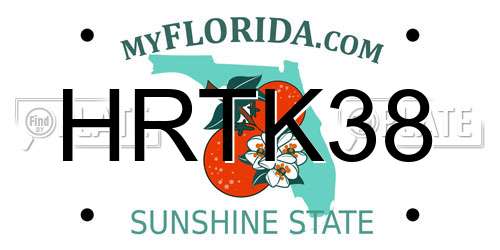 HRTK38 Florida License Plate