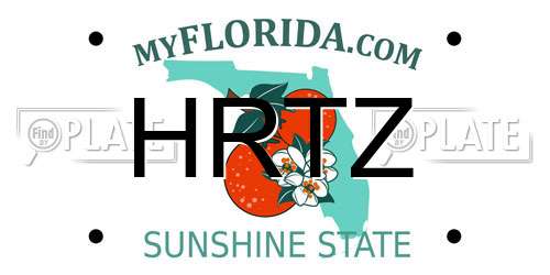 HRTZ Florida License Plate