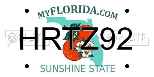 HRTZ92 Florida License Plate