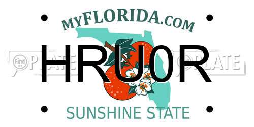 HRU0R Florida License Plate