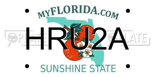 HRU2A Florida License Plate