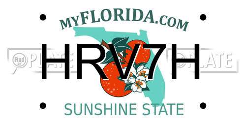 HRV7H Florida License Plate