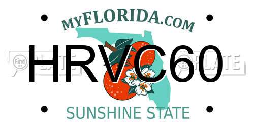 HRVC60 Florida License Plate