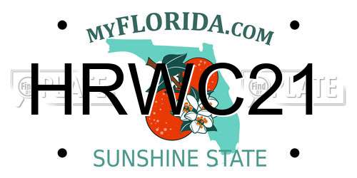 HRWC21 Florida License Plate