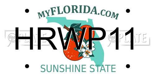 HRWP11 Florida License Plate