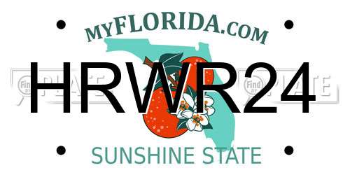HRWR24 Florida License Plate