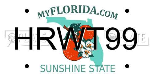 HRWT99 Florida License Plate