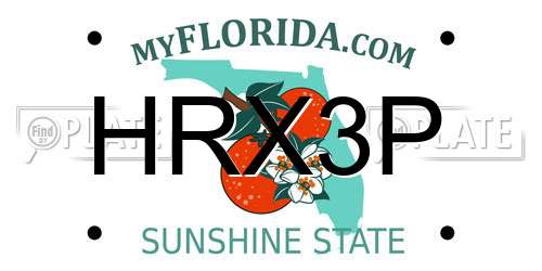 HRX3P Florida License Plate