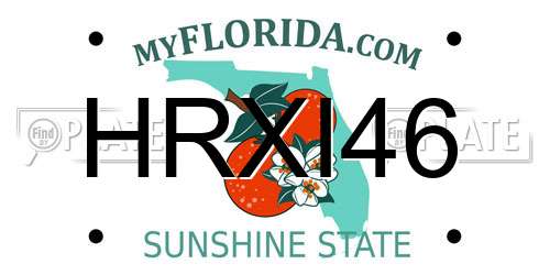 HRXI46 Florida License Plate