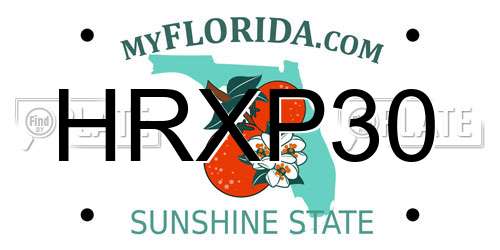 HRXP30 Florida License Plate