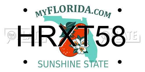 HRXT58 Florida License Plate