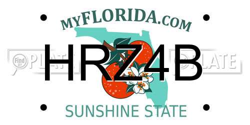 HRZ4B Florida License Plate