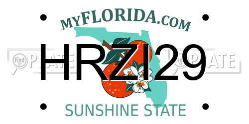 HRZI29 Florida License Plate