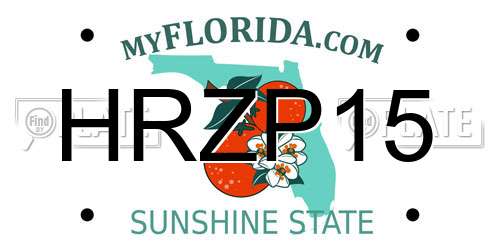 HRZP15 Florida License Plate