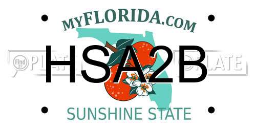 HSA2B Florida License Plate