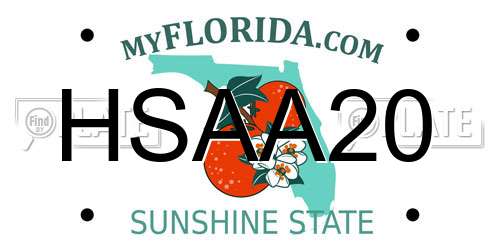 HSAA20 Florida License Plate