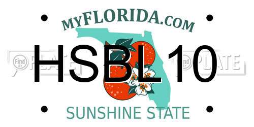 HSBL10 Florida License Plate