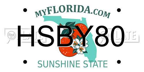 HSBY80 Florida License Plate