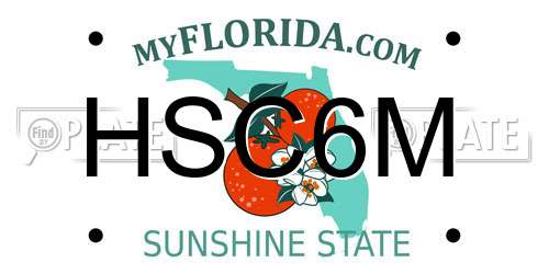 HSC6M Florida License Plate