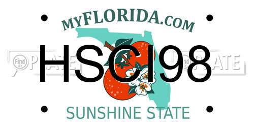 HSCI98 Florida License Plate
